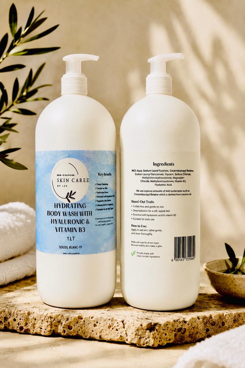 LUXURY HYDRATING BODY WASH with HYALURONIC & NIACINAMIDE 1LT
